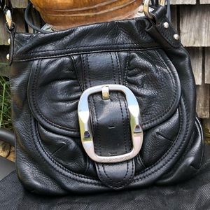 B. makowsky black Leather crossbody